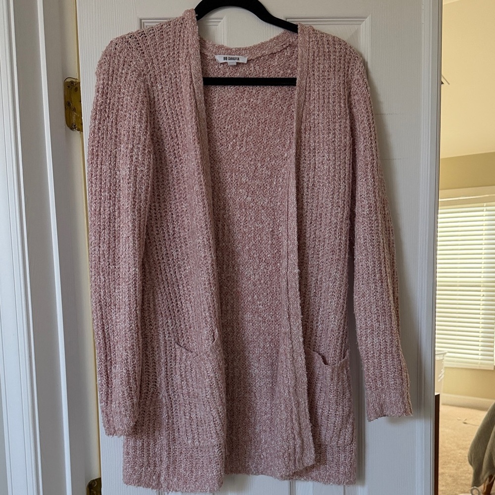 BB Dakota Soft Blush Cardigan Sweater